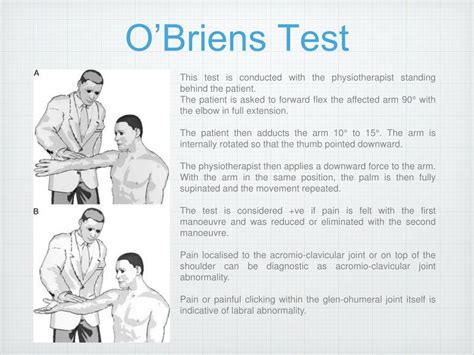 special tests for labral tear shoulder|o'brien's test vs empty can.